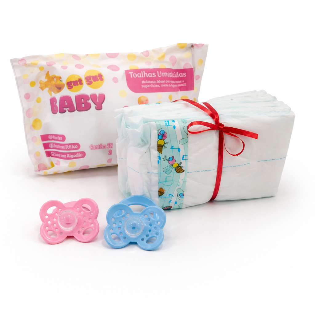 Kit Fralda Lenço e Chupeta para bebê reborn -Bonecas - Kit Promocional em Oferta na Shopee