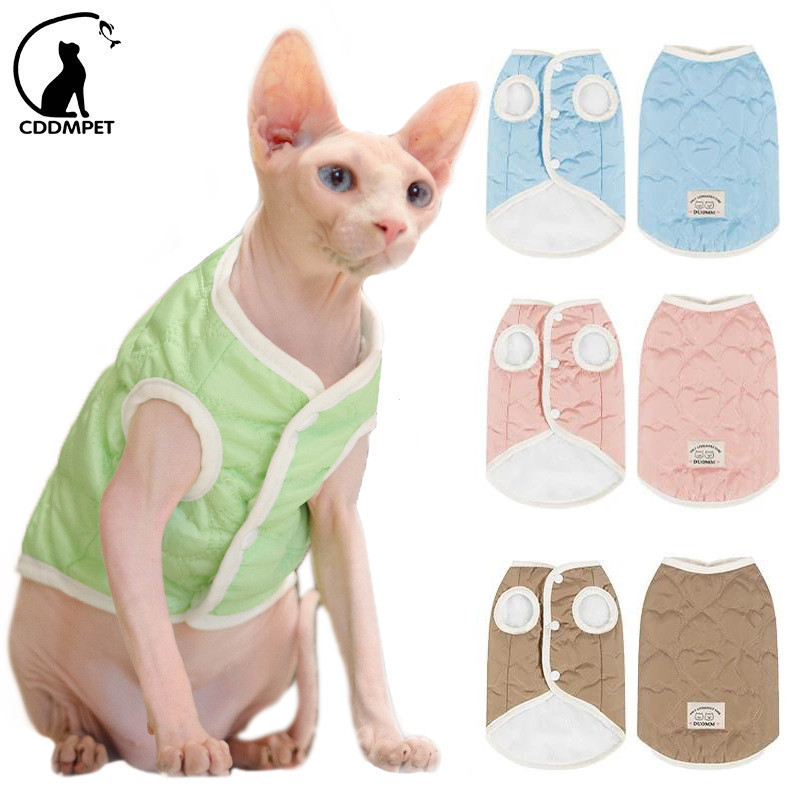Colete Roupa De Cachorro Gato Para Filhote Animais De Estimação Casaco Sphynx Maine-Coon