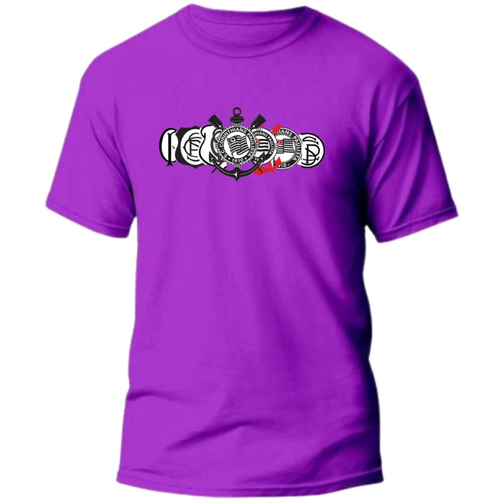 Camiseta 100% algodao unissex emblemas historicos do timao vai Corinthians Camisa 1910 timao torcedor