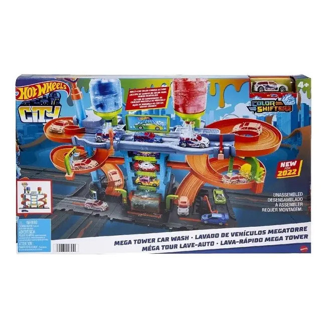 Hot Wheels City Mega Car Wash Mattel Hdp05 Cor Colorido