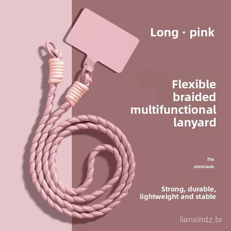 Cordão De Telefone Torcido , Clipe De Alça Crossbody , Corrente Universal Longo