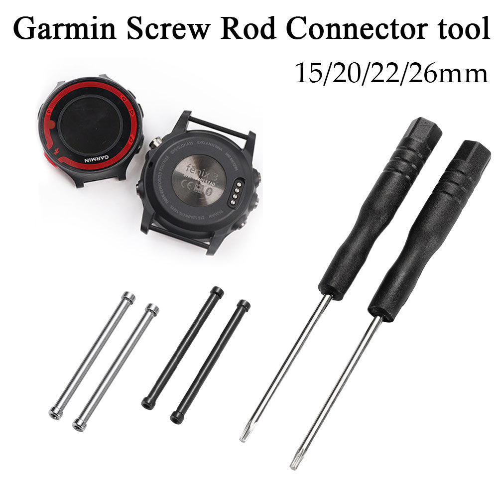 Para Garmin Relógio Parafuso Conector Ferramenta 15/20/22/26mm Pulseira De Chave De Fenda Substituição Acessórios