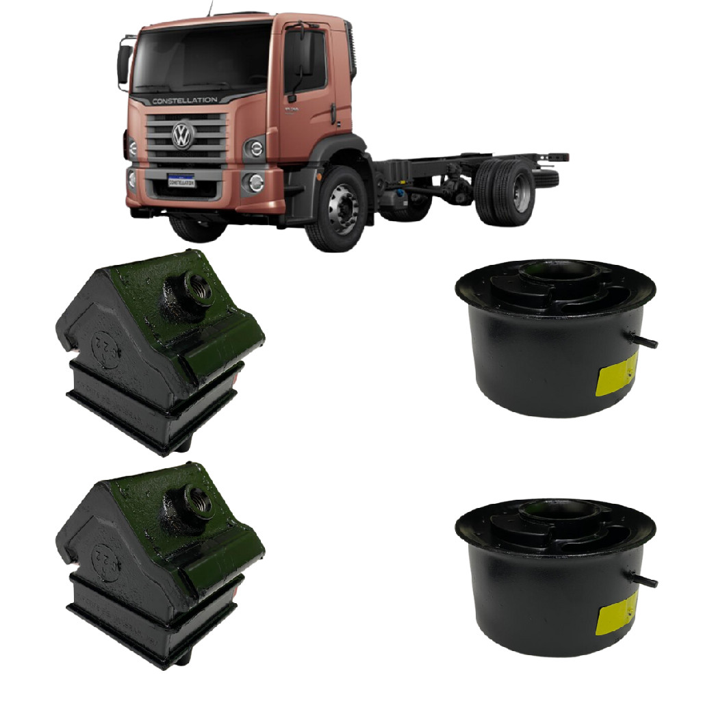 Kit 4 Coxim Tras. E Diant. Vw 13170 15170 17220 24250