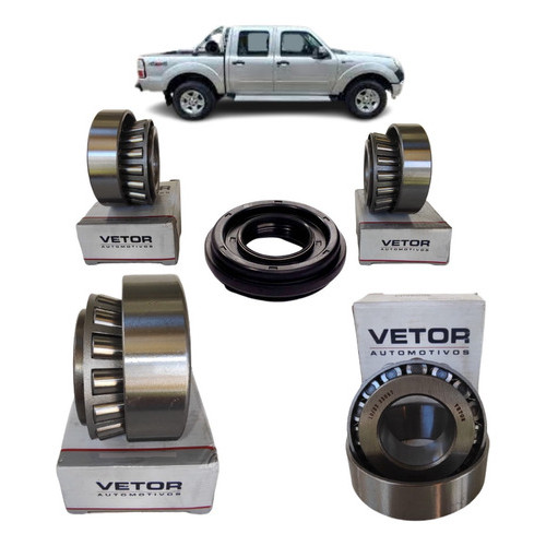 Kit 4 Rolamentos Diferencial Traseiro Ranger 01-12 Dana 44.1
