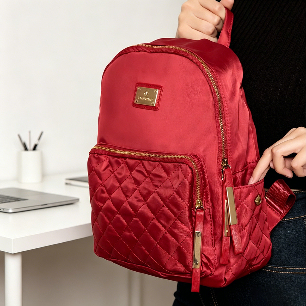 Mochila Feminina Moderna Resistente Alça Ajustável Cobertura Impermeável em Oferta na Shopee