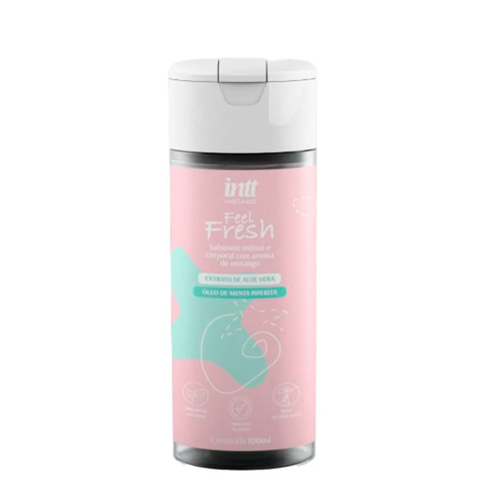 Feel Fresh - Sabonete Líquido Corporal e Íntimo Morango 100ml