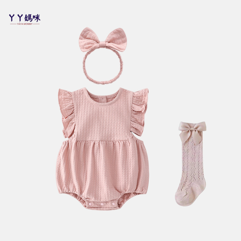 Mês inteiro roupas de bebê roupas de verão puro algodão estilo fino roupas de bebê recém-nascido moda doce cem dias banq