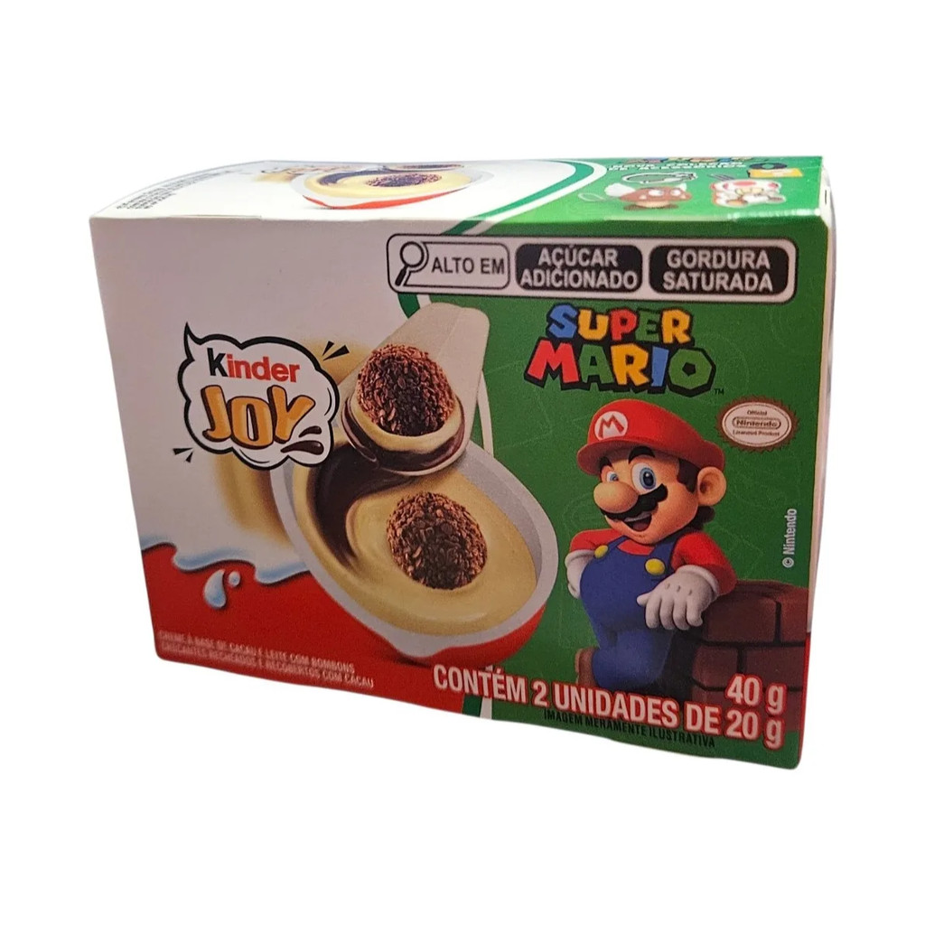Kinder Joy Super Mario 40g Caixa com 2 Unidades de 20g