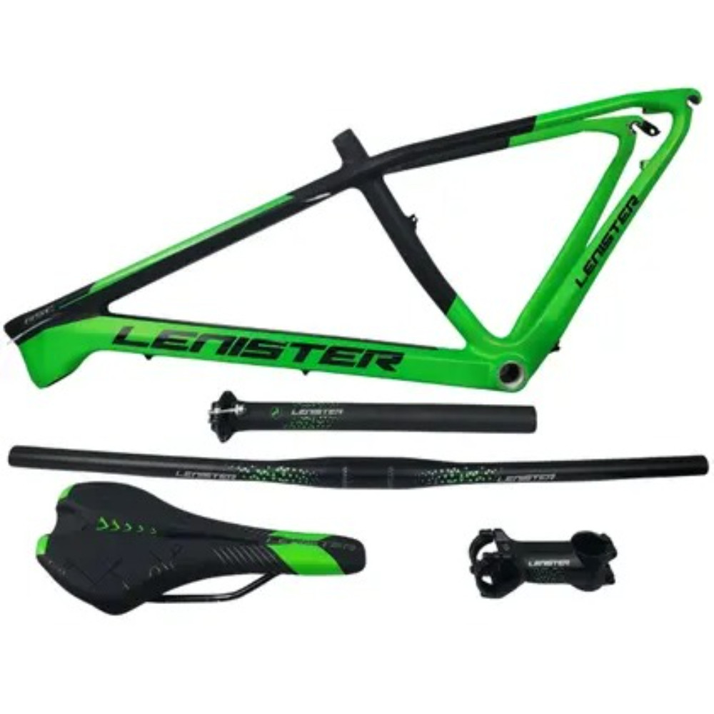 Quadro Aro 29 Carbono Lenister Tamanho 17 Bike Mtb Tapered Eixo 9mm Kit