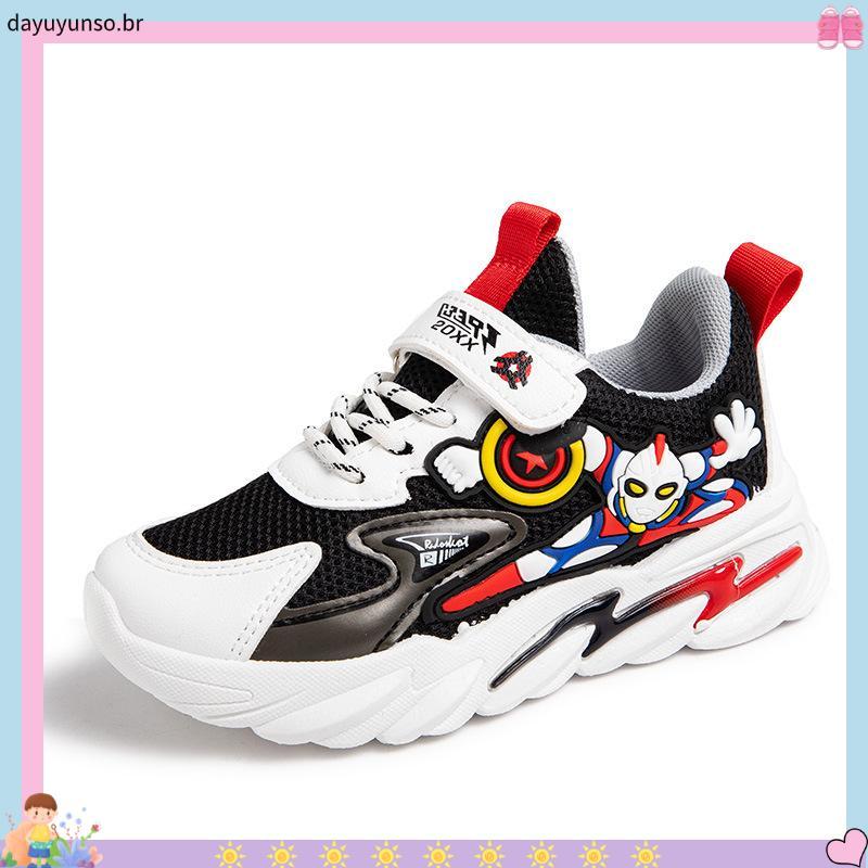 tênis infantil masculino kit tênis infantil masculino Sapatos para meninos 2024 novo Ultraman tênis infantis malha res