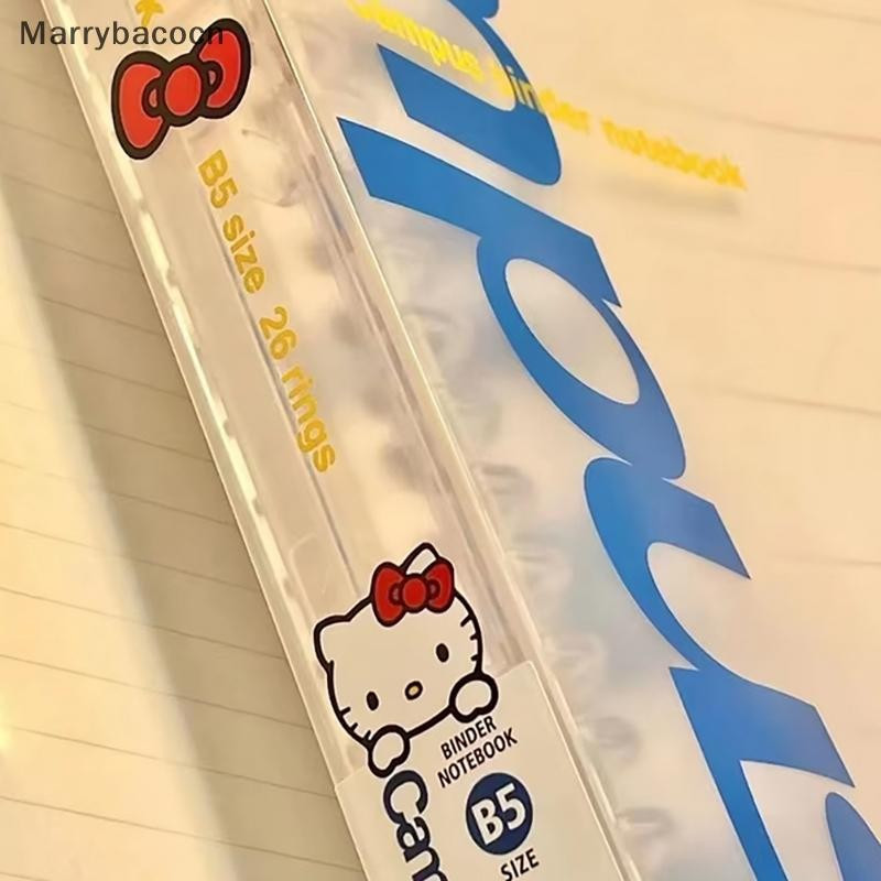 [MAR] Cadernos De Capa Transparente Da Hello Kittys Cute Anime Cartoon Manual Do Aluno Papelaria Bloco De Notas Presente
