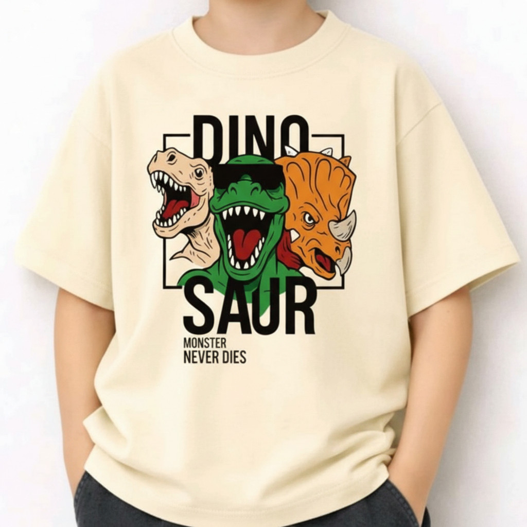 T-shirt Infantil Menino Dinossauro Radical Camiseta Algodão Fio 30.1 Várias Cores Camisa Dino