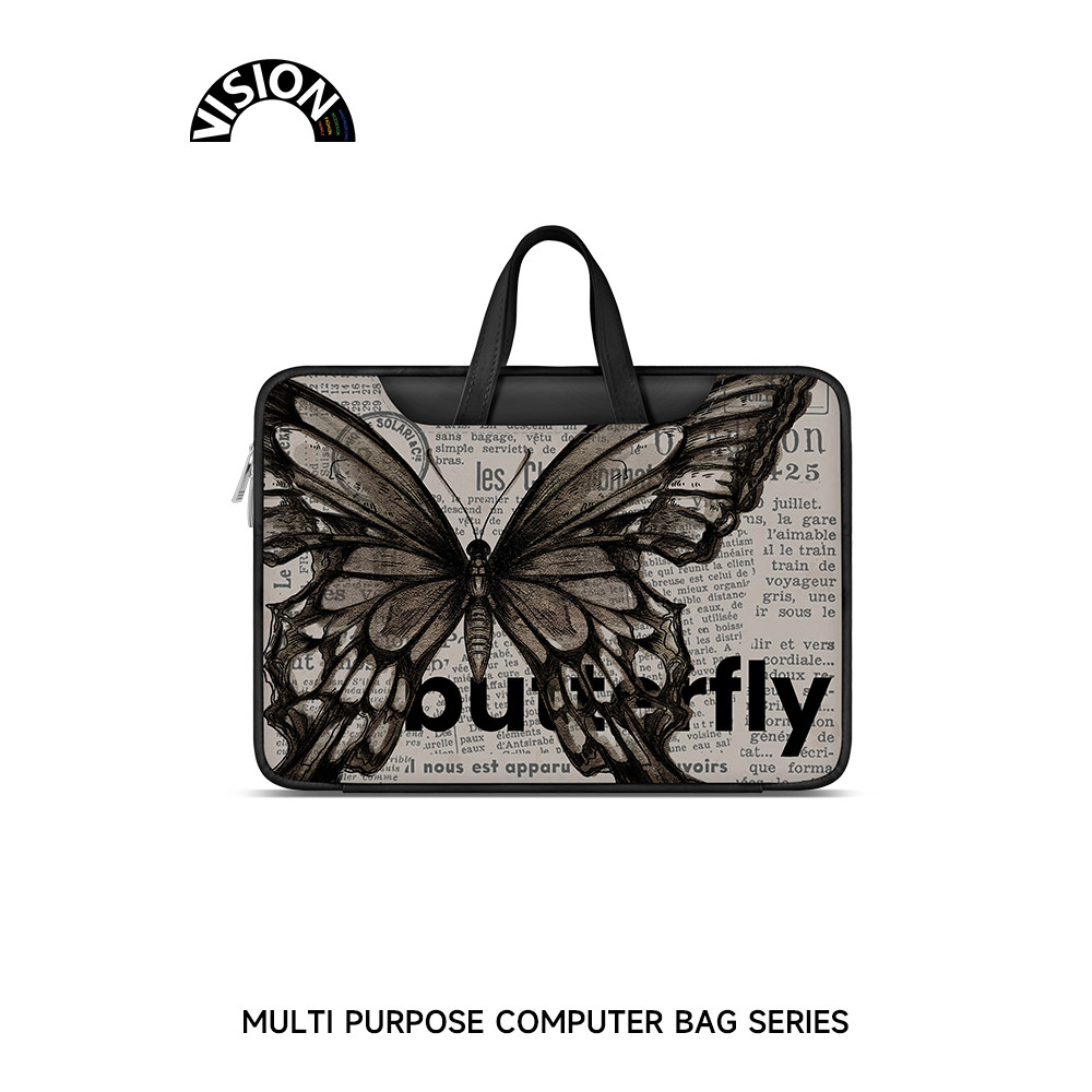 Bolsa para Laptop VISION Art Butterfly portátil adequada para Apple macbook 15: 20 cm Shin-Chan air13.3 Huawei matebook