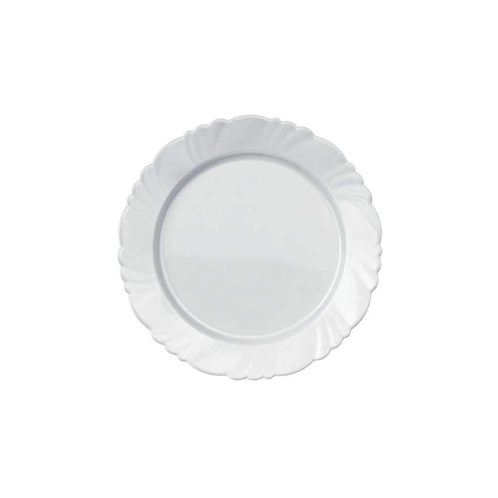 Prato Raso Nadir Figueiredo Pétala Vidro Floral Branco 25cm