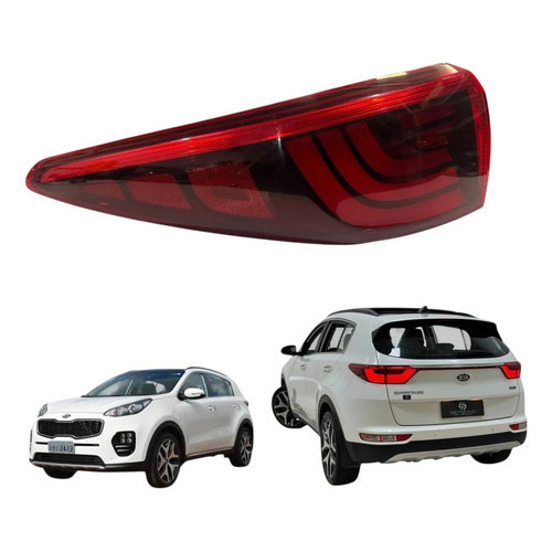 Lanterna Traseira Esquerda Sportage 2019 A 2022 Canto C/led Esquerdo/motorista Vermelho