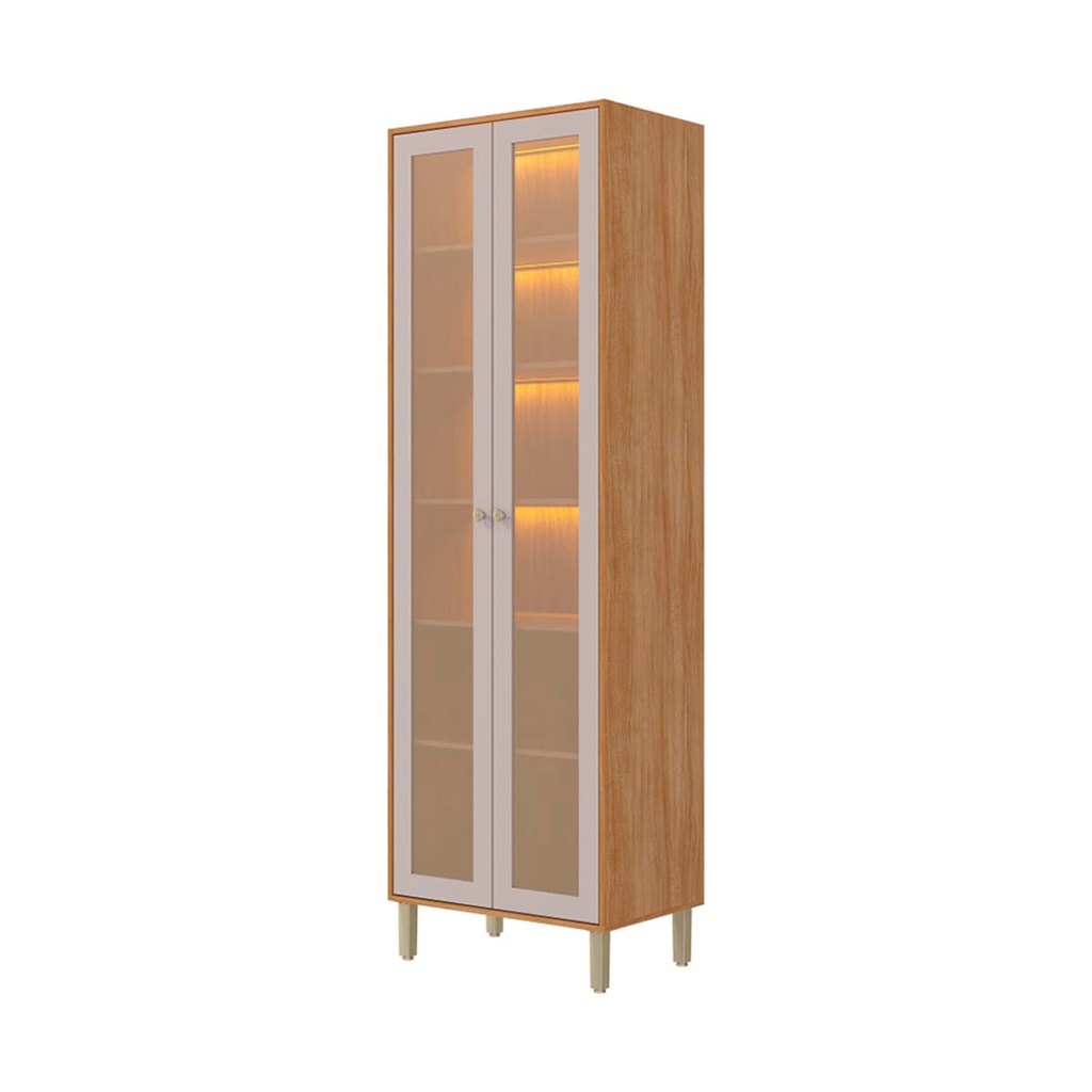 Cristaleira Reflecta com LED e 2 Portas