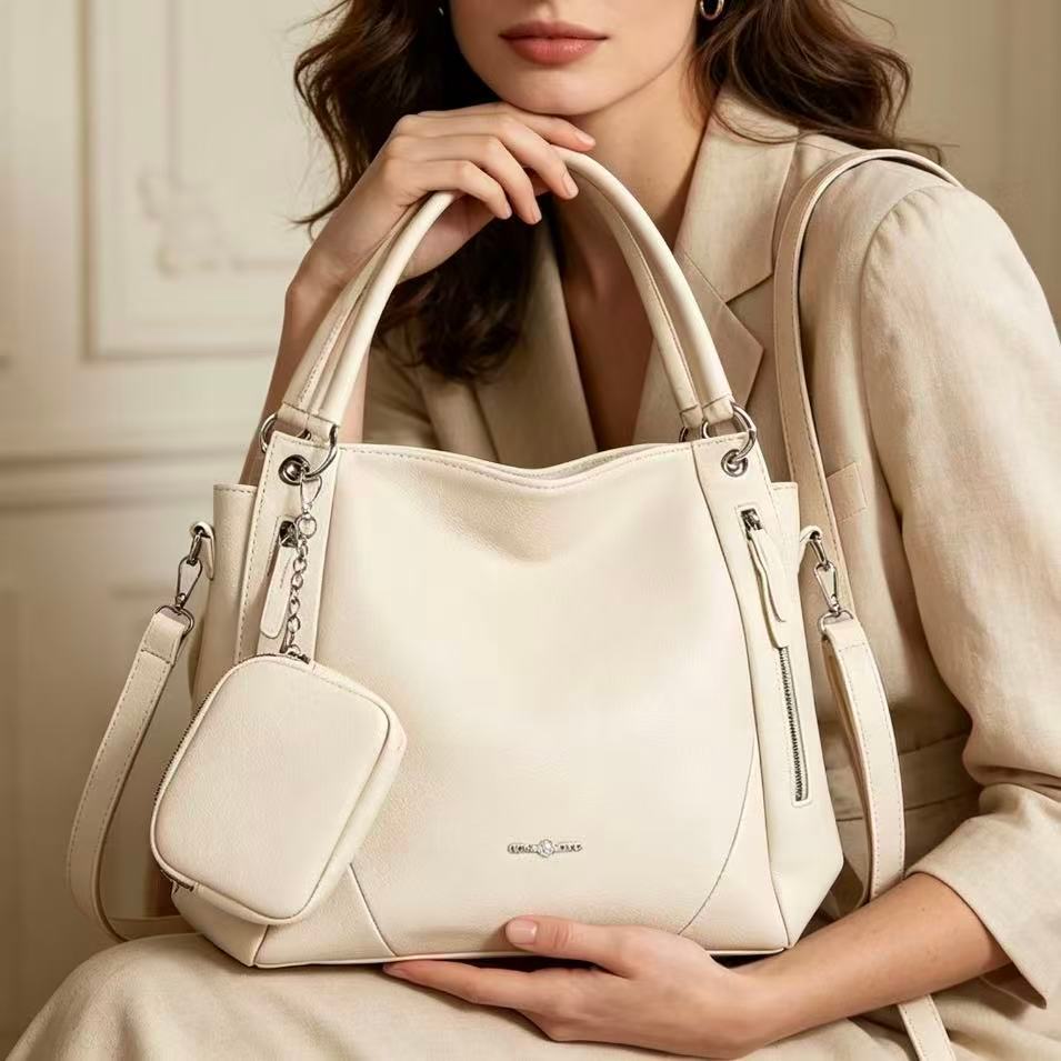 Bolsa Mochila Feminina Grande De Ombro Com Alça Transversal De Couro PU TM9034 TM