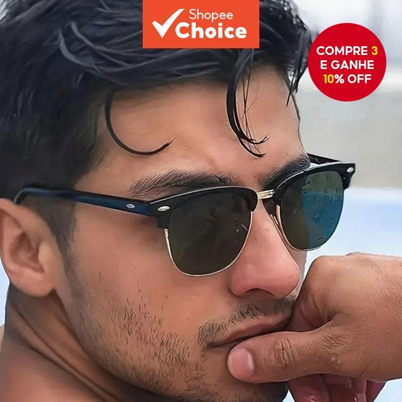 Óculos de Sol Retro com Proteção UV400 para Homens e Mulheres Óculos para Dirigir em Oferta na Shopee
