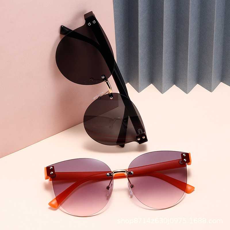 Novo Estilo [Óculos de Sol Preferidos] Óculos de Sol Modernos para o Dia a Dia, Óculos de Sol de Armação Redonda de Alta