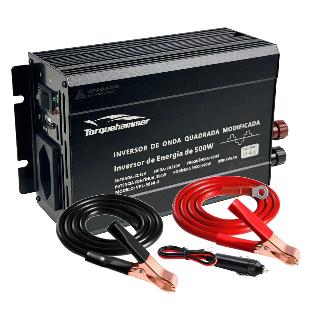 Inversor 500w 12v Para 220v Veicular Torquehammer Usb