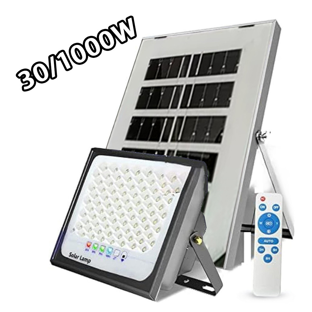 Refletor Solar De 1000 W Com Painel Solar Holofote Solar LED À Prova D'água Com Controle Remoto