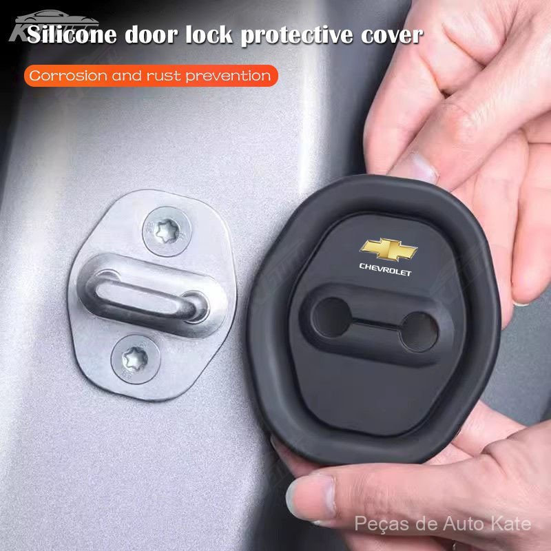Capa de Proteção para Fechadura de Porta de Carro Chevrolet, Almofada Decorativa de Silicone, Acessórios 5R92