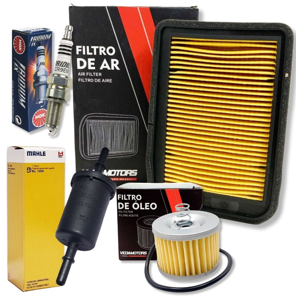 Kit de Filtros + Vela Iridium Fazer 150 / Factor 150 / Factor 125i em Oferta na Shopee
