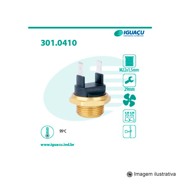 Termo Interruptor do Radiador Cebolão Escort / Verona / Del Rey / Pampa 87