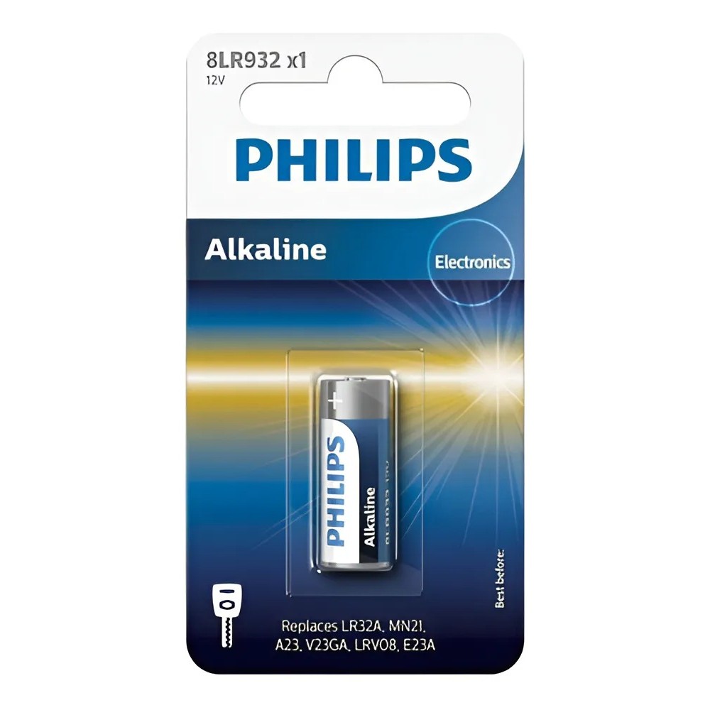 Pilha Mini Alcalina Philips A23, V23GA, E23A 12v LR23 8LR932/59 C/1 Und  - ENVIO IMEDIATO