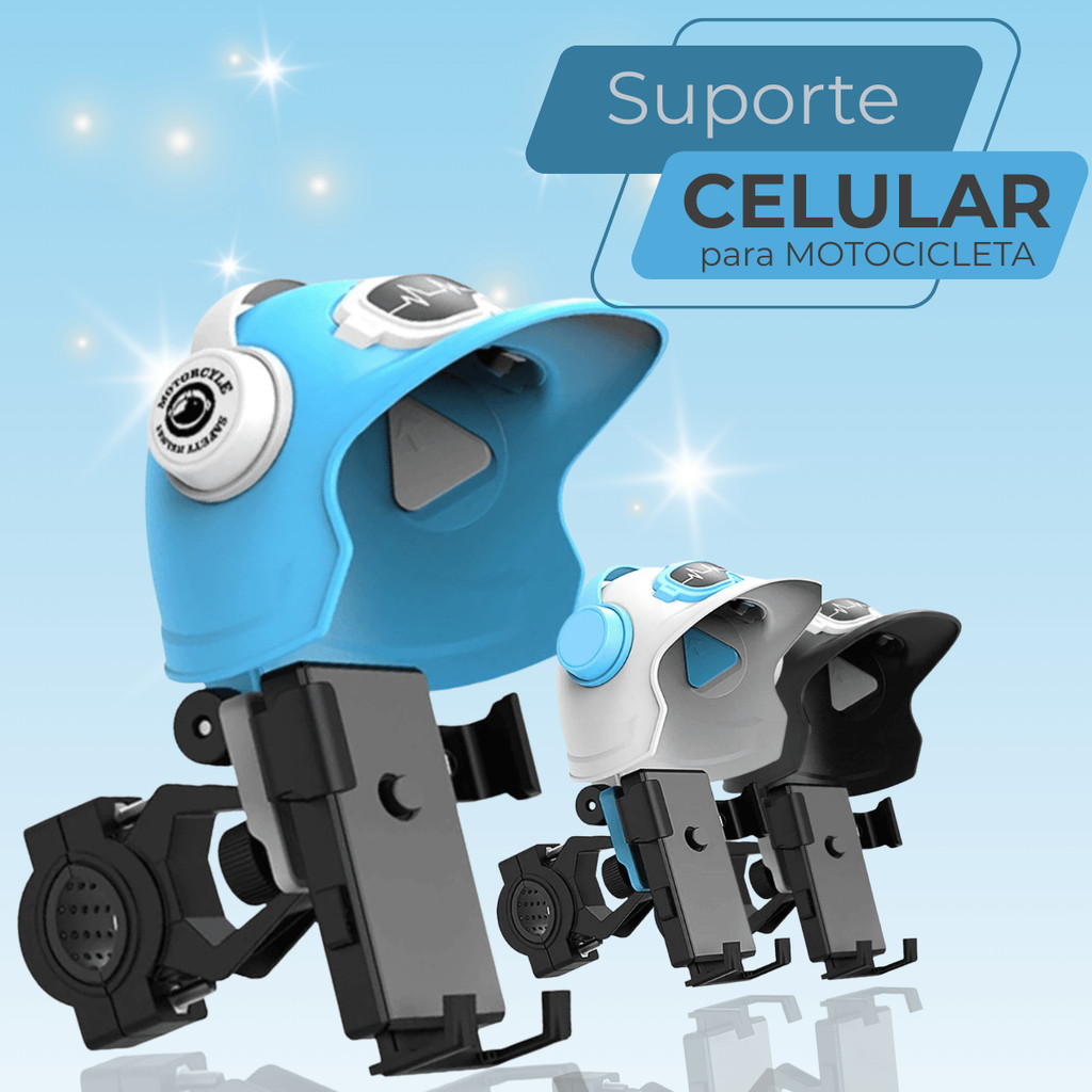 Suporte Celular Moto e Bike Universal Rotação 360 Graus Antivibração Fixação Segura em Oferta na Shopee