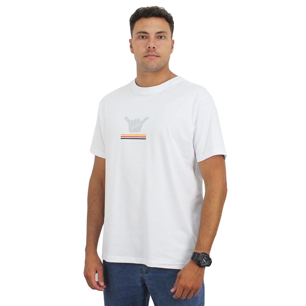 Camiseta Hang Loose Logo Gradiente White