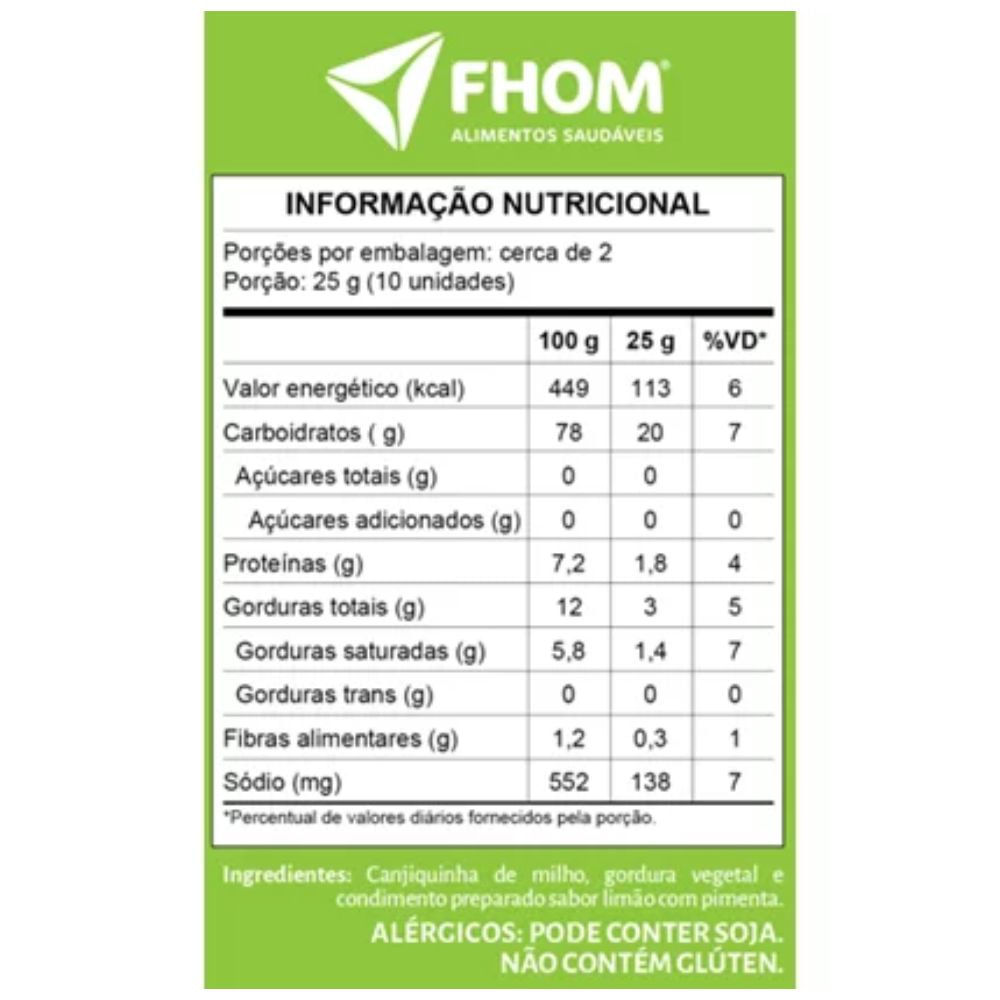Detalhes do Snack de Milho Sabor Lemon Pepper 55g
