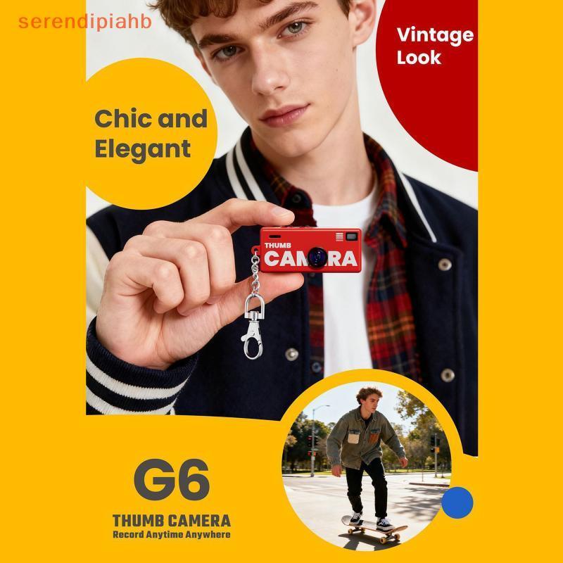 [serendipiahb] Chaveiro Portátil Para Câmera De Polegar Ação Retrô LCD Tela De Vídeo 1080P HD Gravação