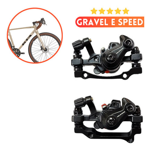Freio a disco 160mm bicicleta Speed ou Gravel Veloforce para STI Braço curto