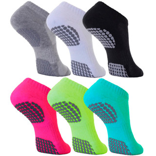 Kit 3 Pares Meias Sapatilha Antiderrapante Adulto Feminino Pilates Hidroginástica Yoga em Oferta na Shopee