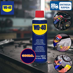 WD40 Lubrificante Óleo Spray Multiuso Desengripante 300ml