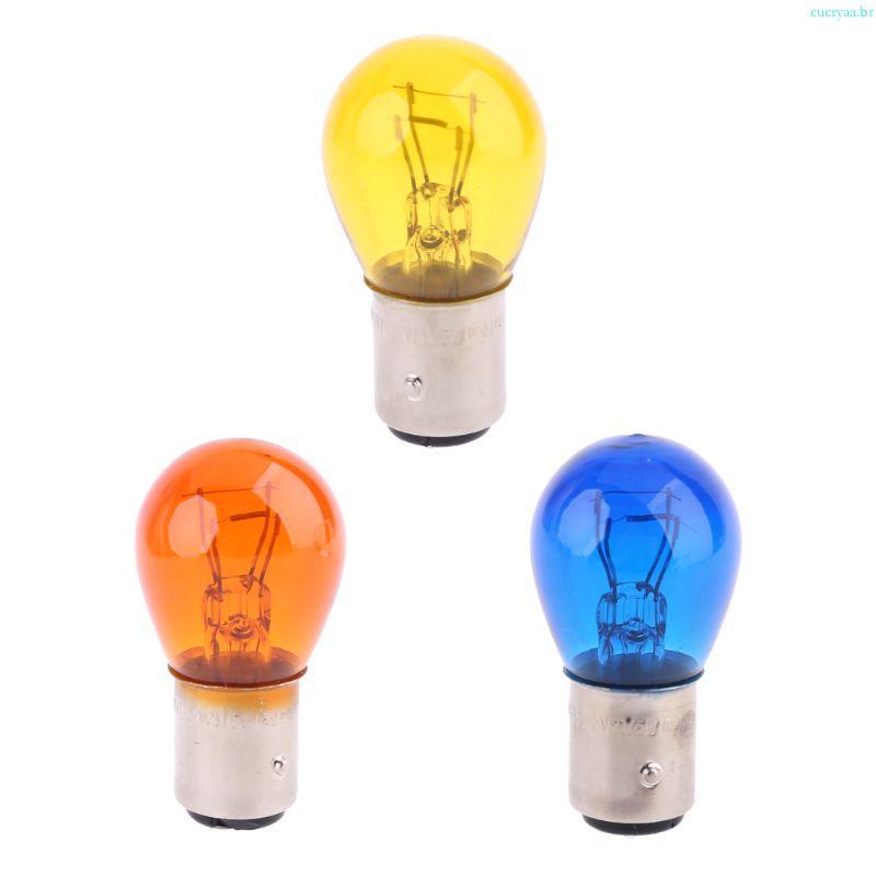 2pcs BAY15D 1157 P21/5W S25 Car Clear Glass Lamp Brake Tail Bulb Halogen Lamp