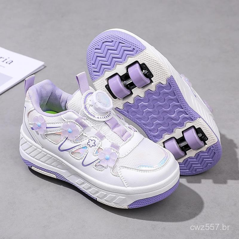 Patins para Meninas Patins para Crianças e Adultos Patins de Esportes ao Ar Livre Sapatos com Rodas Desta