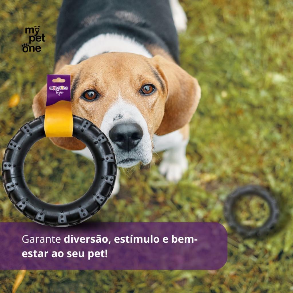 Pneu Mordedor de Borracha MyPetOne Pequeno Para Cachorro Brinquedo Resistente Pet · foto 2