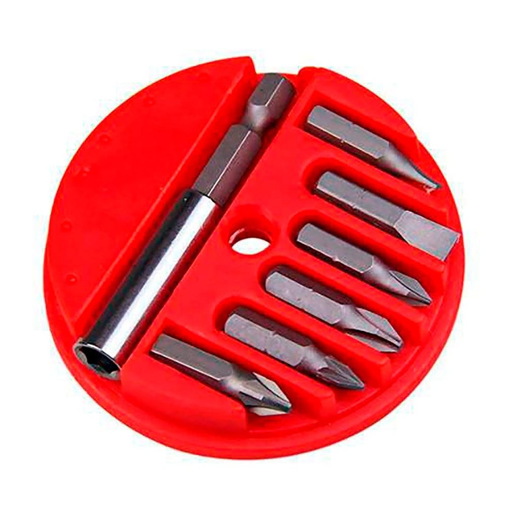 Jogo de Bits Para Parafusadeira c Alongador 7 Pcs MTX - 113929