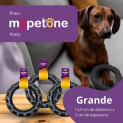3 Pneu Mordedor de Borracha MyPetOne Grande Para Cachorro Brinquedo Resistente Pet