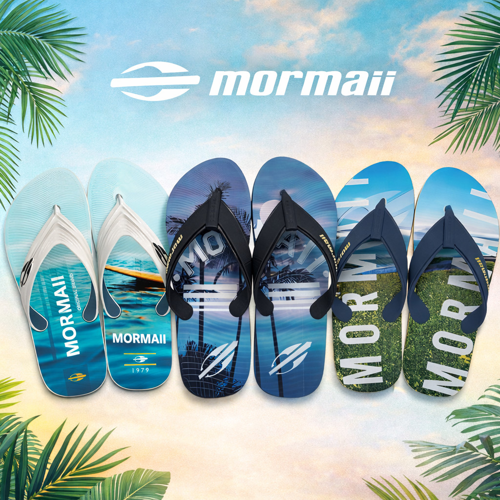Chinelo Mormaii Tropical Masculino Dedo Estampado Confortável Praia Leve Antiderrapante