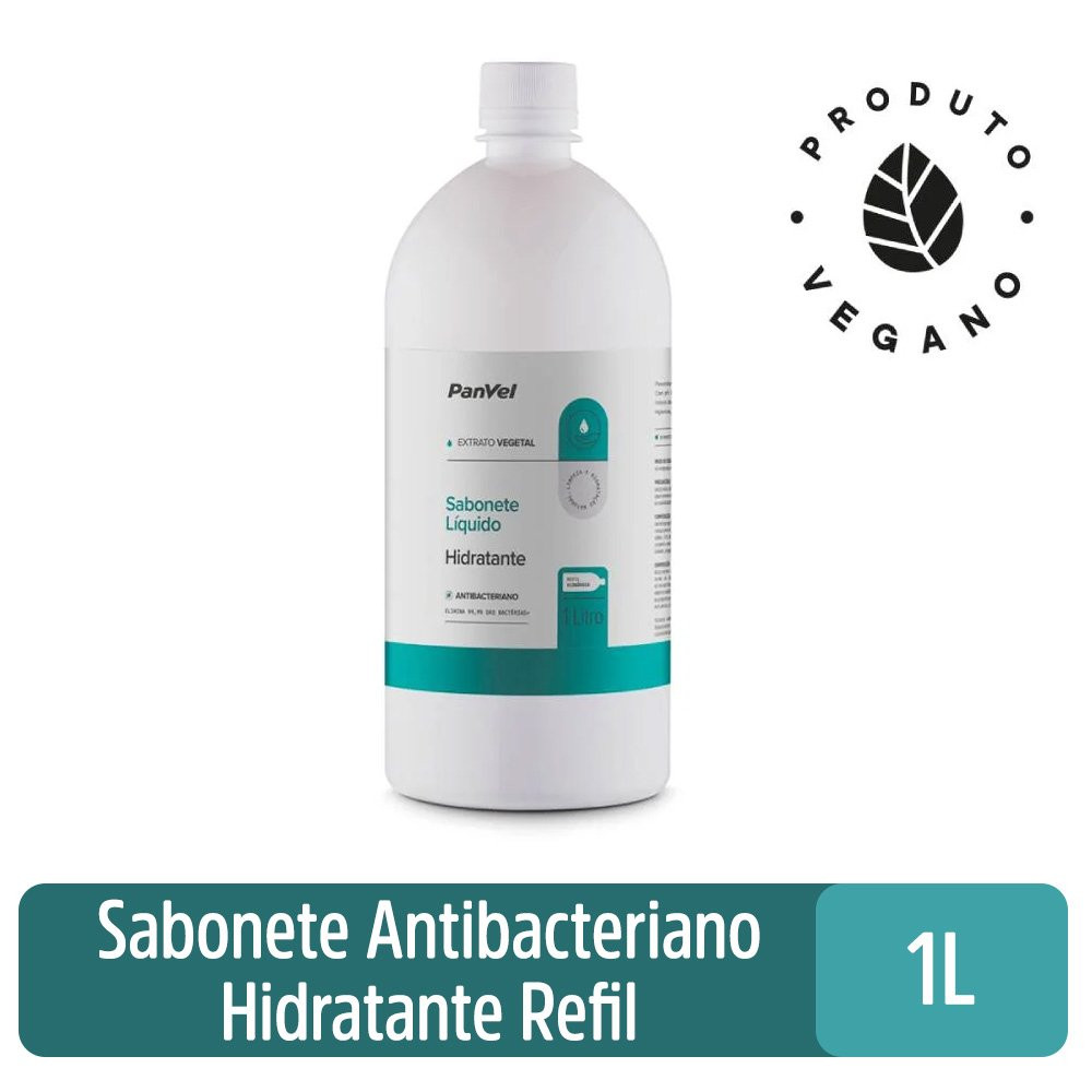 Sabonete Liquido Hidratante Antibacteriano Refil Panvel 1l em Oferta na Shopee