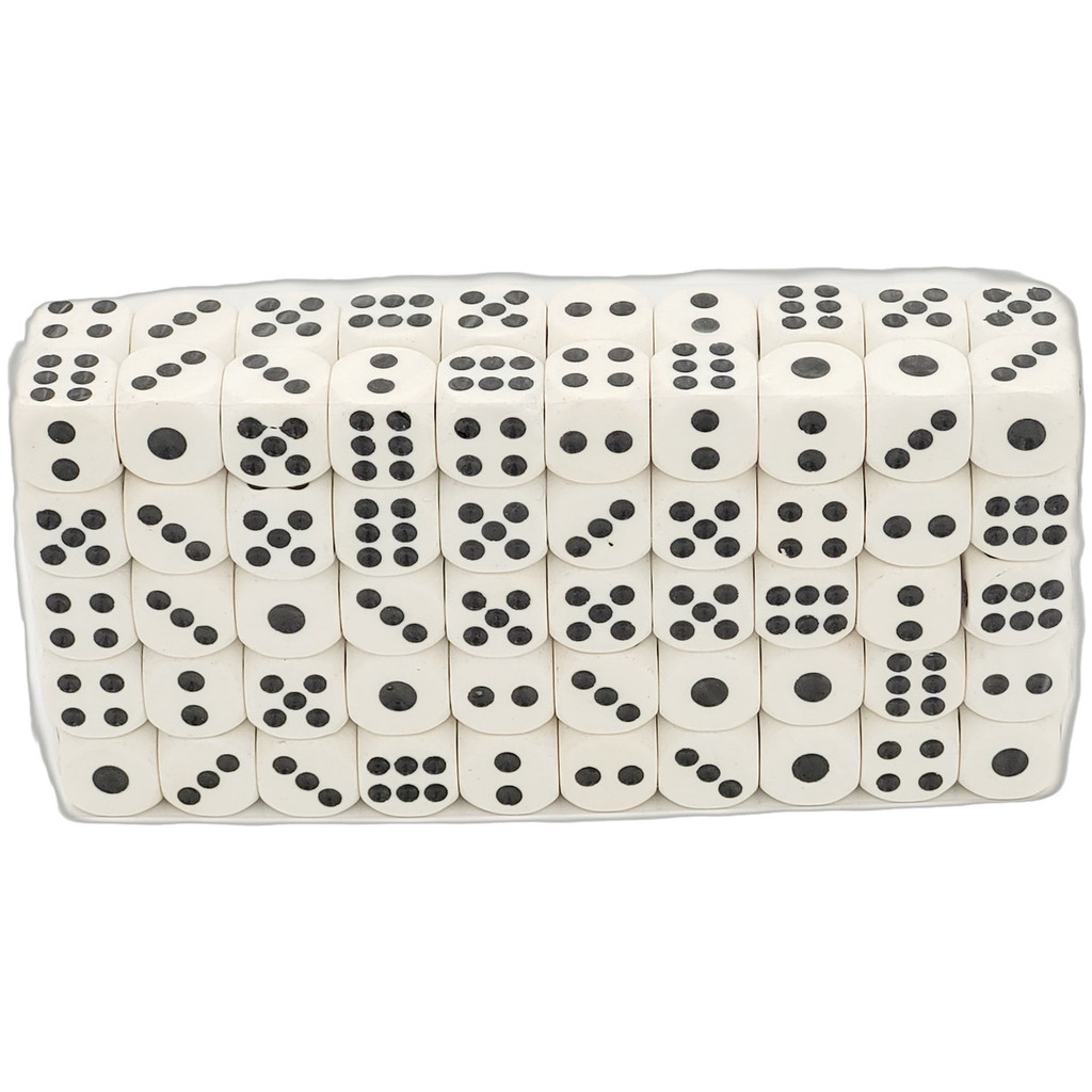 DADOS 16MM C/100PCS  BRANCO AX13720