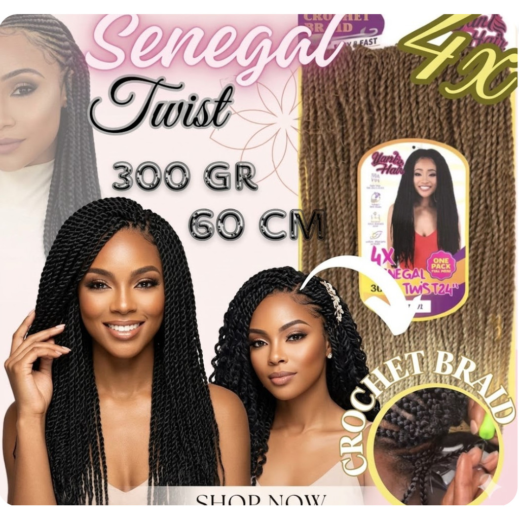 Cabelo Senegal Twist - Fino - Crochet Braids 300gr Yan hair