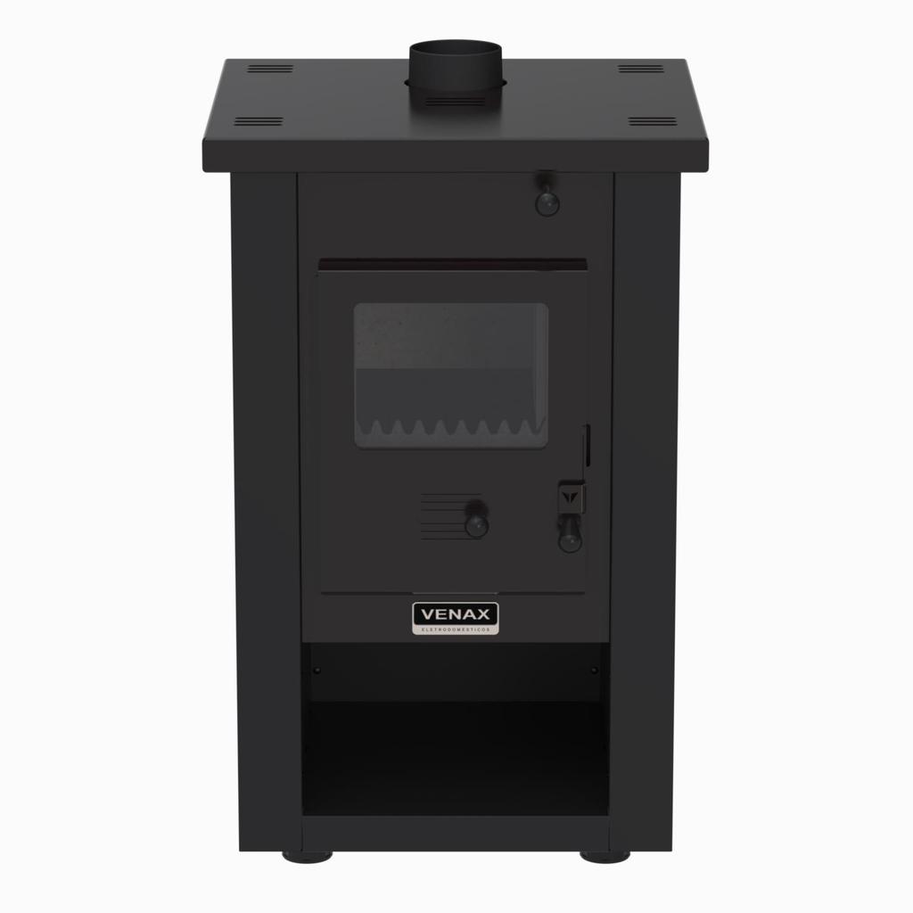 Calefator a Lenha Venax Pyron Dupla Combustao Preto