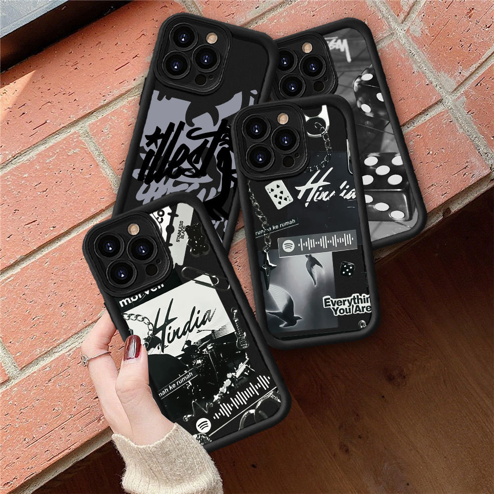Para iPhone 15 Pro Max 15 Plus 14 13 12 X Xs XR 11Pro 6s 7 8 SE Meia-Noite Graff