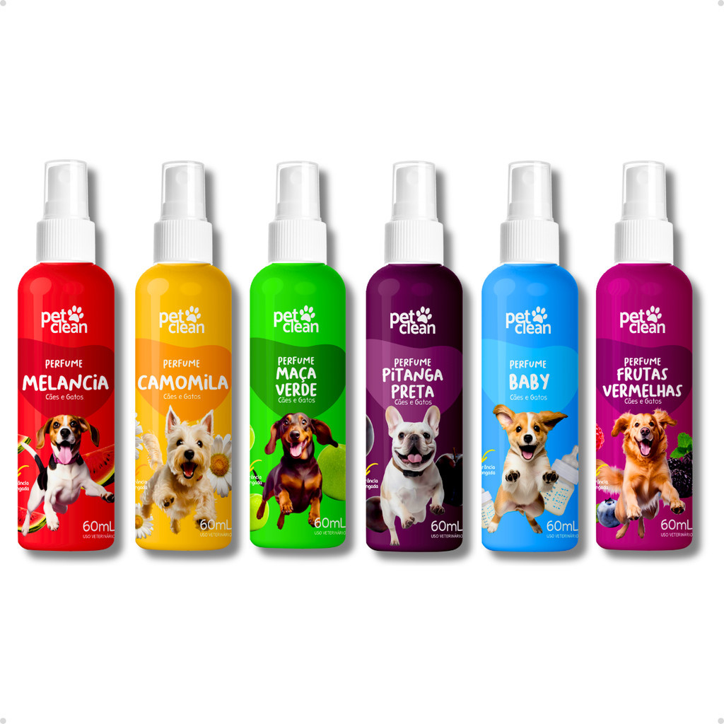Imagem Perfume Colônia Pet Shop para Cachorro e Gato Linha Fragrâncias 60ml Vários Aromas - Pet Clean