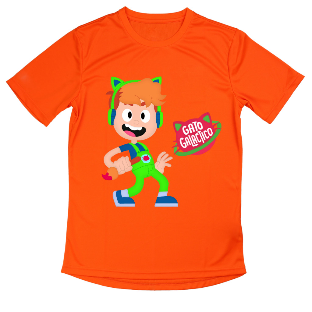 Camisa Infantil Camiseta Gato Galactico Youtuber Personagem Gato 100% Algodão Premium Presente Aniversário Resistente