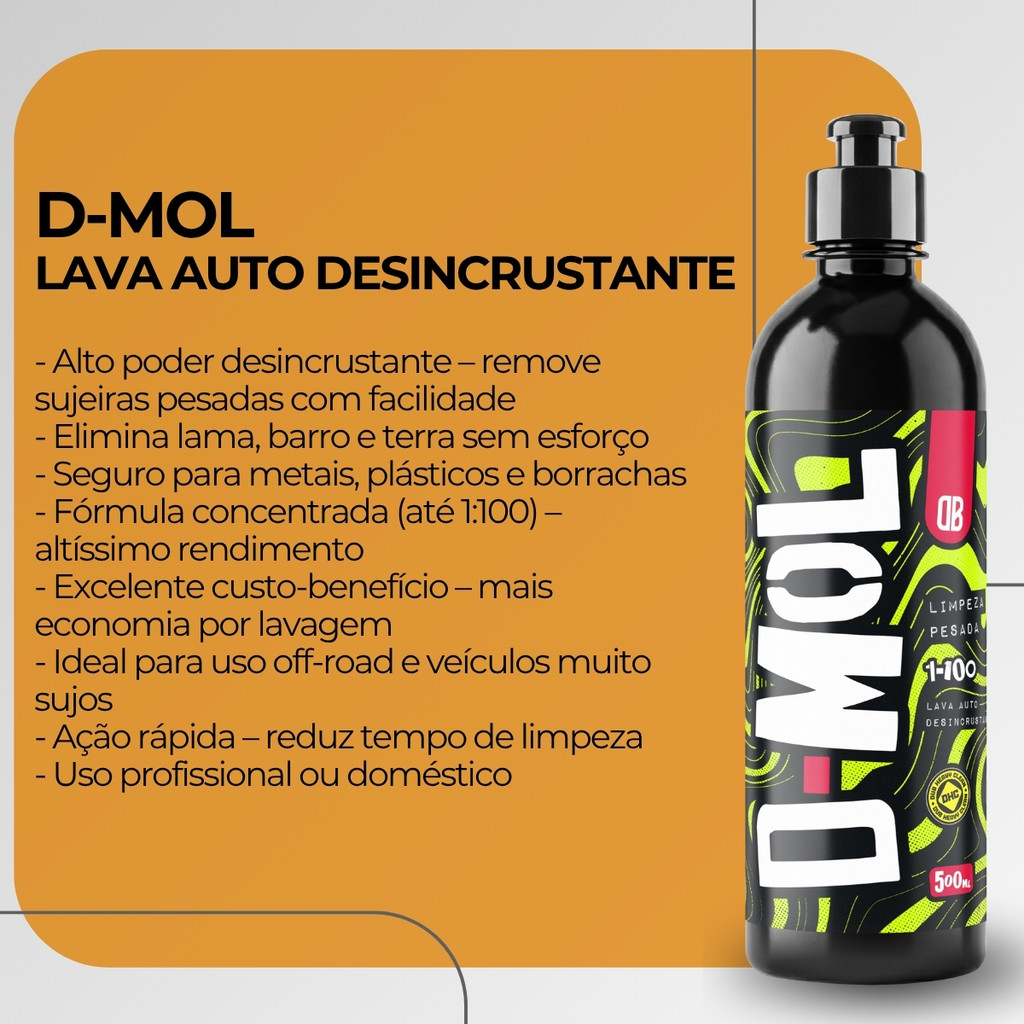 Imagem Kit Wash Detail Dub Boyz 4 Produtos 500ml Snow Many D-MOL Reboot DWAX Cera Lavagem Proteção